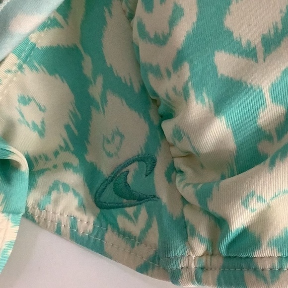 O’Neill Size Large Ruffle Strapless Bikini Top With Padding. New Without Tag - Picture 7 of 7